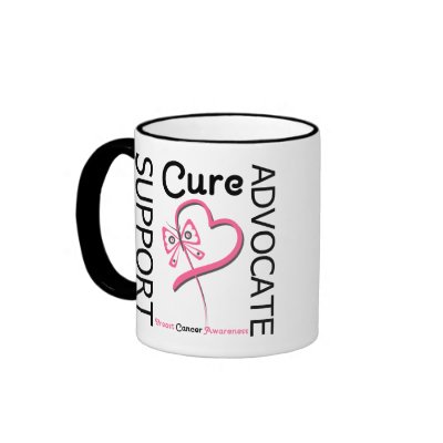 Breast Cancer Support Advocate Cure Coffee Mug by giftsforawareness
