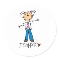 Breast Cancer Support  Round Sticker