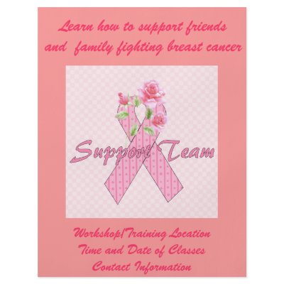Breast Cancer Support Team Flyer Design by orsobear