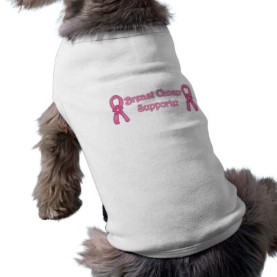 Breast Cancer Supporter Doggie T Shirt by AwarenessAlley