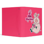 Breast Cancer Survive Awareness Pig 3 Ring Binders