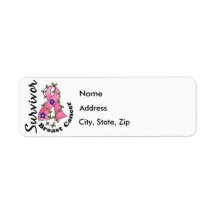 Breast Cancer Survivor 15 Return Address Label