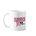 BREAST CANCER SURVIVOR 1 Year & Counting Coffee Mug