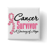 Breast Cancer Survivor Awareness Journey Ribbon Pins