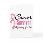 Breast Cancer Survivor Awareness Journey Ribbon Cards