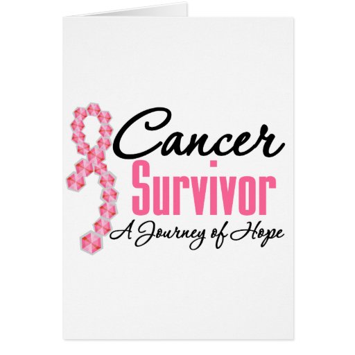 Breast Cancer Survivor Awareness Journey Ribbon Cards