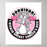 Breast Cancer Survivor Cat Print