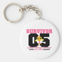Breast Cancer Survivor Chick 05 Years Key Chain