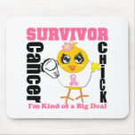 Breast Cancer Survivor Chick Ribbon Mouse Pads