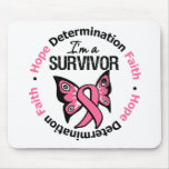 Breast Cancer Survivor Hope Determination Faith Mousepads