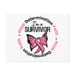 Breast Cancer Survivor Hope Determination Faith Postcard