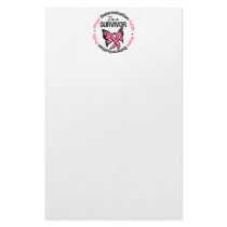 Breast Cancer Survivor Hope Determination Faith Customized Stationery
