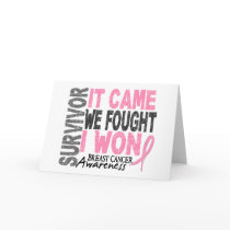 Breast Cancer Survivor It Came We Fought I Won