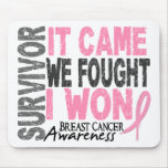 Breast Cancer Survivor It Came We Fought I Won Mouse Pads