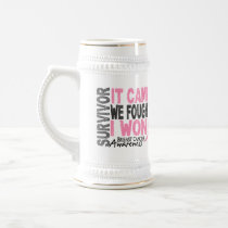 Breast Cancer Survivor It Came We Fought I Won Coffee Mug