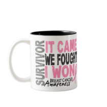 Breast Cancer Survivor It Came We Fought I Won Coffee Mug
