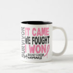 Breast Cancer Survivor It Came We Fought I Won Coffee Mug