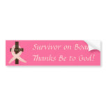 Breast Cancer Survivor On Board Bumper Sticker