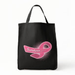 Breast Cancer Survivor Ribbon Canvas Bag