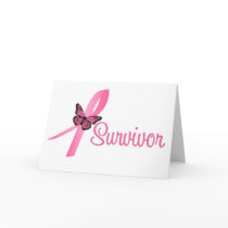 Breast Cancer Survivor Ribbon Greeting Card