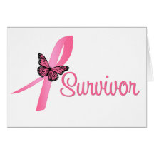 Breast Cancer Survivor Ribbon Greeting Card