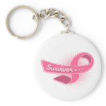 Breast Cancer Survivor Ribbon keychains