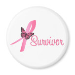 Breast Cancer Survivor Ribbon Magnets