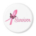 Breast Cancer Survivor Ribbon magnets