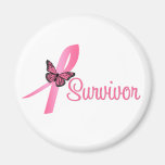 Breast Cancer Survivor Ribbon Magnets