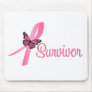 Breast Cancer Survivor Ribbon Mouse Pads