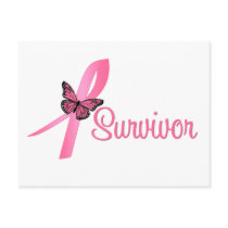 Breast Cancer Survivor Ribbon Postcard
