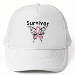 Breast Cancer Survivor Tribal Butterfly Trucker Hats