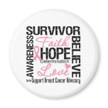 BREAST CANCER Survivors Motto Magnets