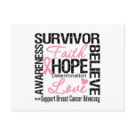 BREAST CANCER Survivors Motto Post Cards