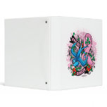 Breast Cancer Swallow Tattoo 3 Ring Binders
