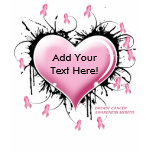 Breast Cancer Tattoo Heart - Customized Text t-shirts