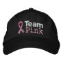 Breast Cancer Team Pink Embroidered Hats