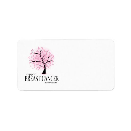 Breast Cancer Tree Personalized Address Labels