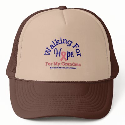 Breast Cancer Walking For Hope For My Grandma Trucker Hat by shopforawareness