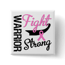 Breast Cancer Warrior Pinback Button