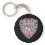 Breast Cancer Wear Fight Like A Girl Patch Keychains