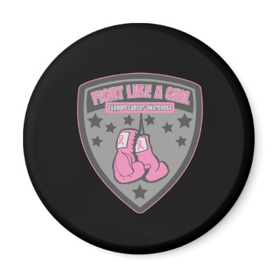 Breast Cancer Wear Fight Like A Girl Patch Refrigerator Magnets by MissionWeCanDoIt
