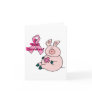 breast cancer will survive pig greeting cards