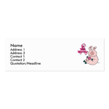 breast cancer will survive pig, Name, Address 1... Business Card Template