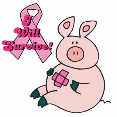 breast cancer will survive pig photo sculptures by animals4acause