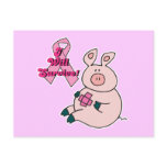 breast cancer will survive pig postcard