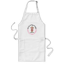 Breast Cancer WITH GOD CROSS 1 Aprons