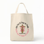 Breast Cancer WITH GOD CROSS 1 Canvas Bags