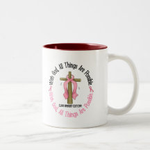 Breast Cancer WITH GOD CROSS 1 Coffee Mug