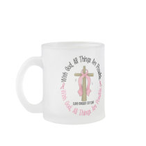 Breast Cancer WITH GOD CROSS 1 Mugs